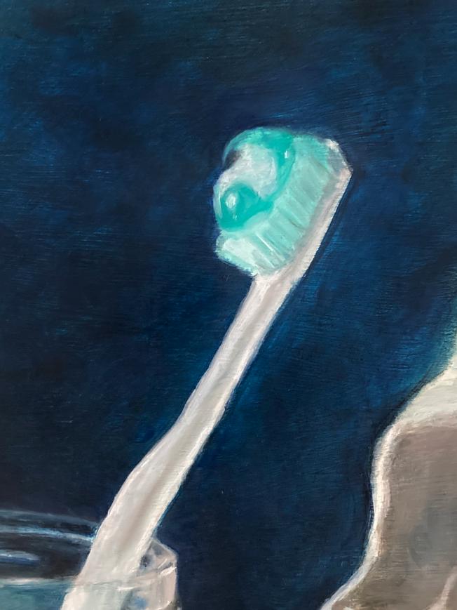 detail for Skull & Toothbrush