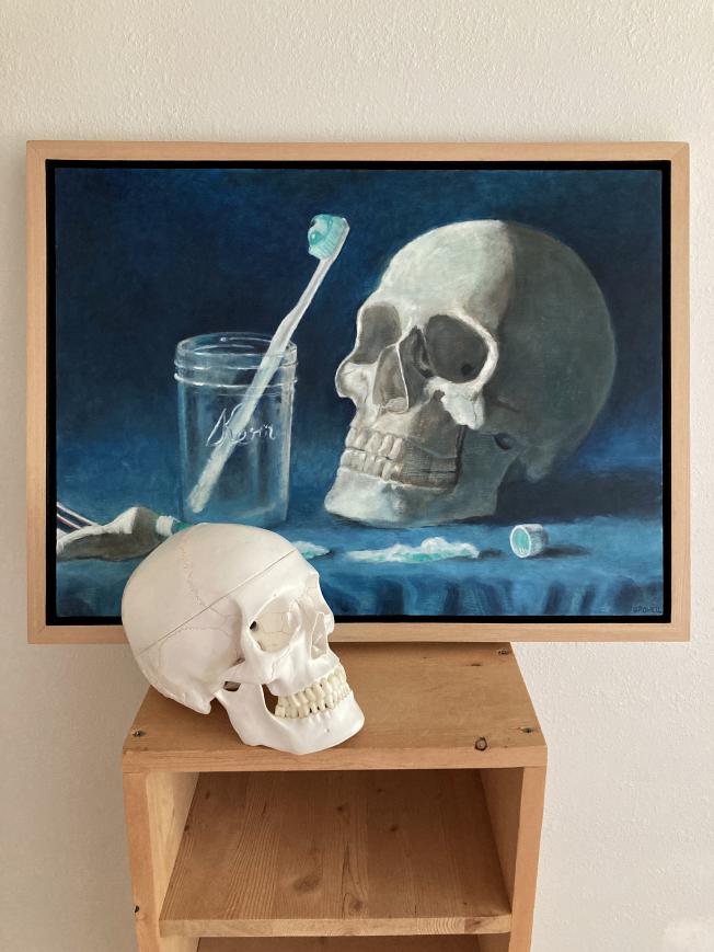 detail for Skull & Toothbrush