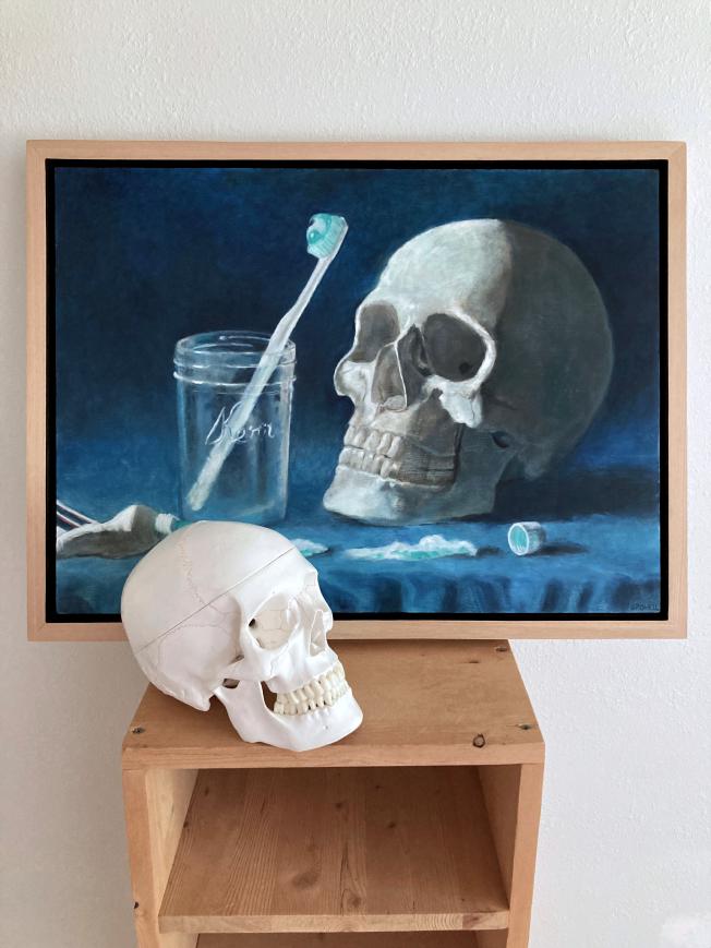 detail for Skull & Toothbrush